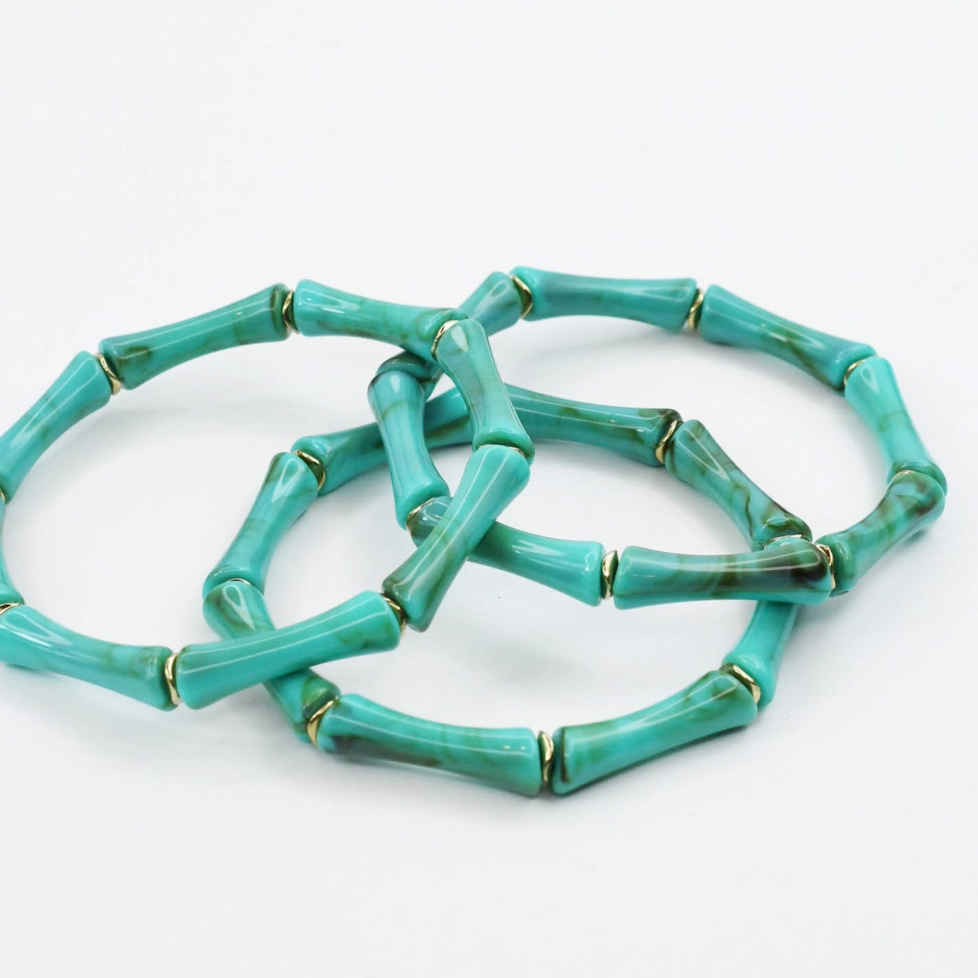 Bamboo Luxe Bangle - Turquoise