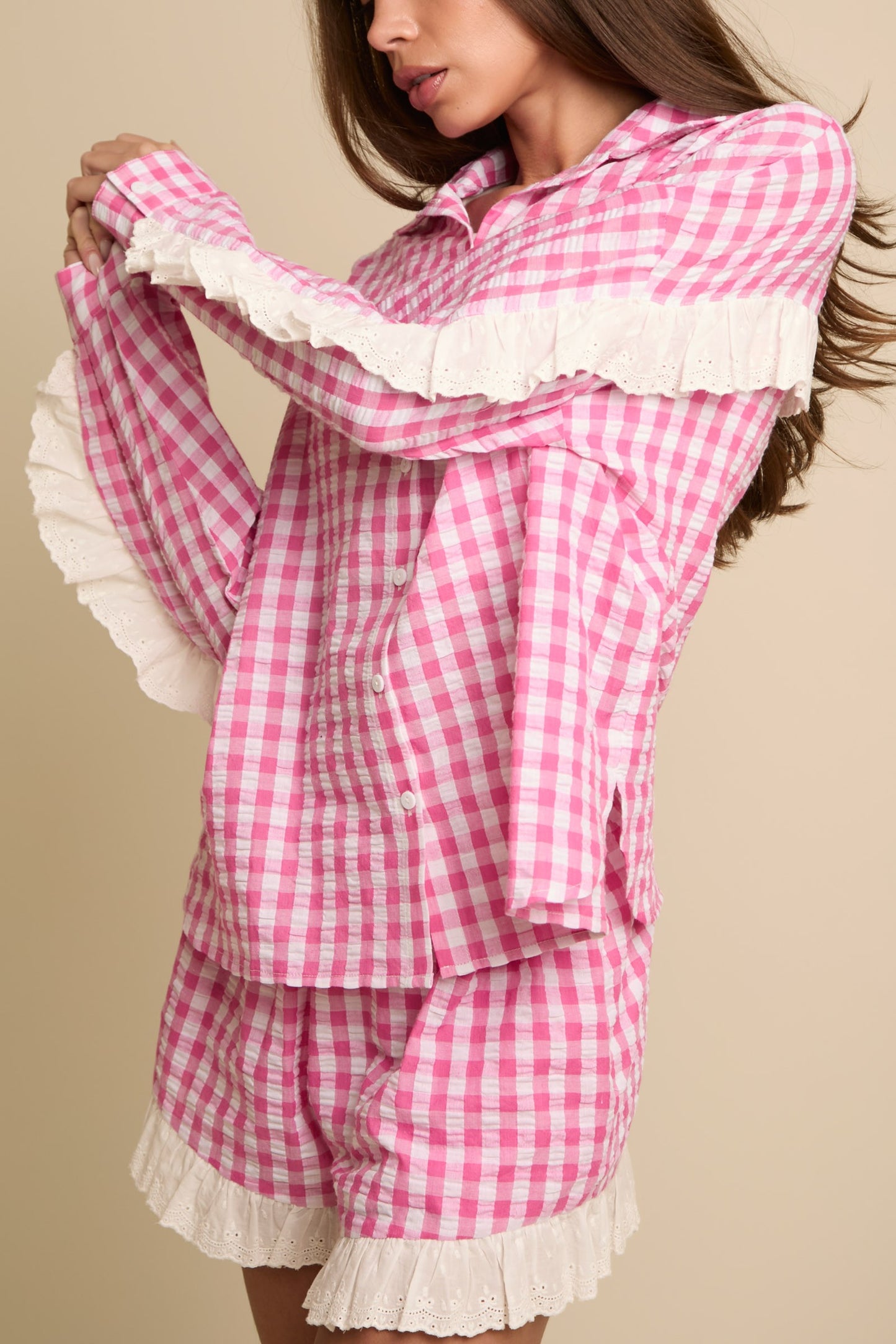Pink Gingham Set