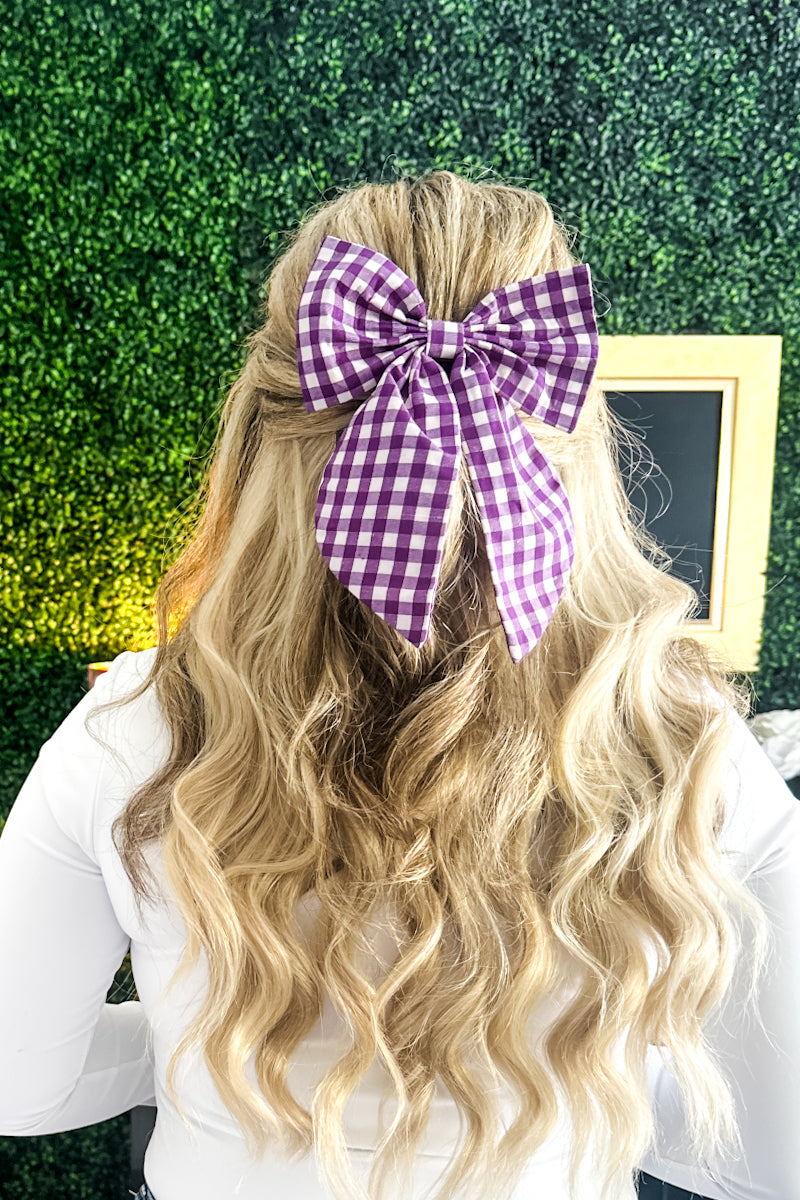 Gingham Gameday Bows - Multiple Colors