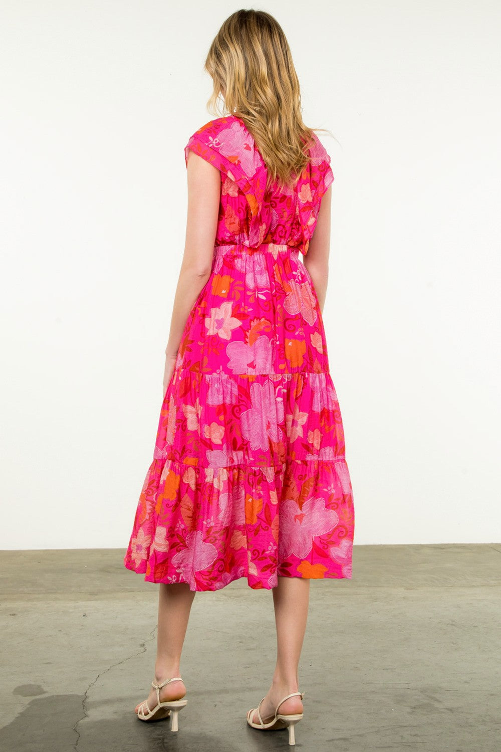 Franny Flutter Sleeve Floral Dress