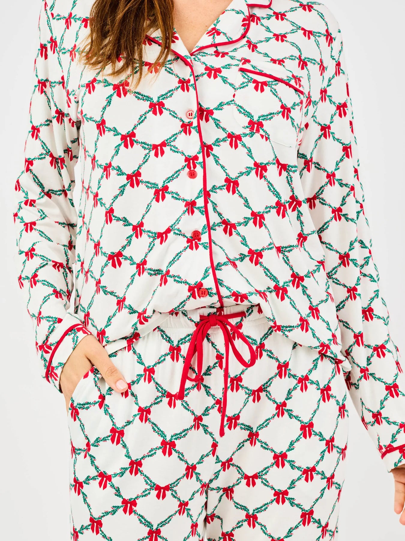 Mary Square Charlotte Pajamas - Lattice Garland