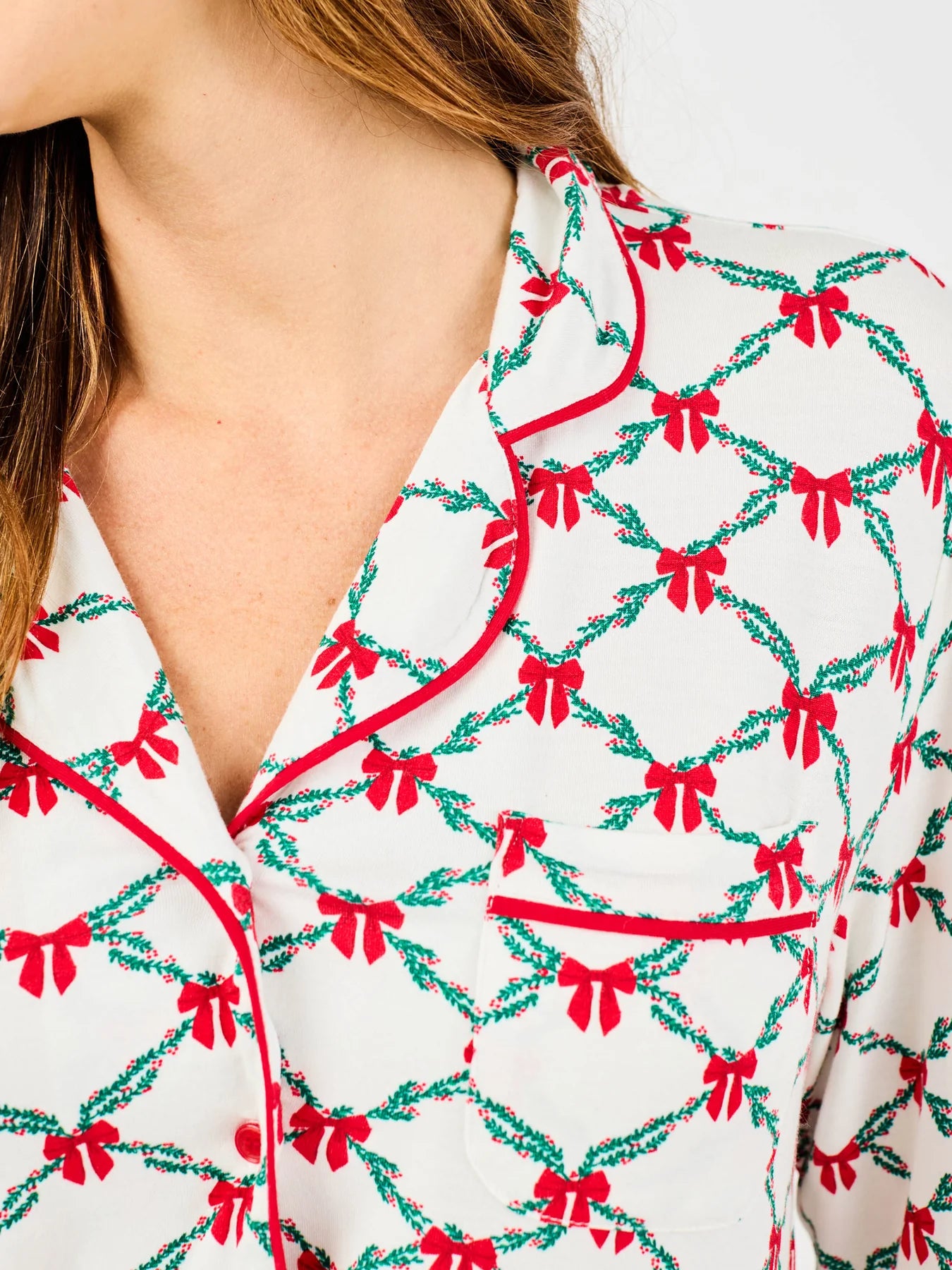 Mary Square Charlotte Pajamas - Lattice Garland