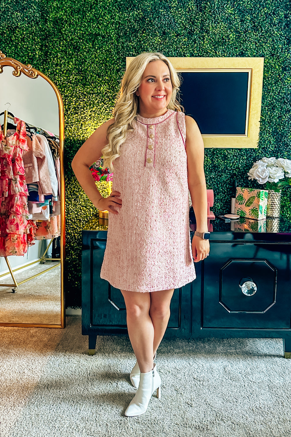 The Pink Parlor Tweed Dress