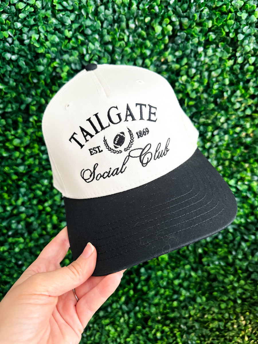 "Tailgate Social Club" Baseball Hat - Black