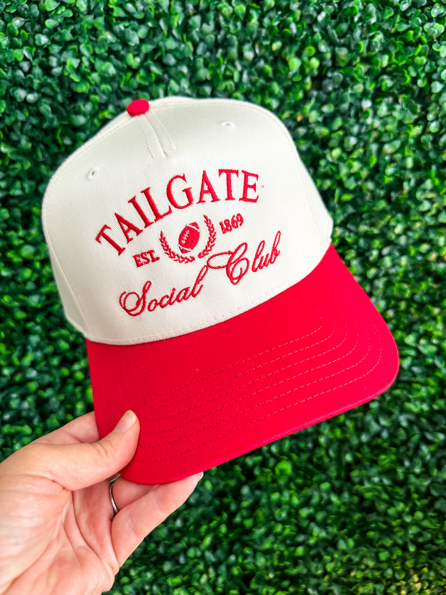 "Tailgate Social Club" Baseball Hat - Red