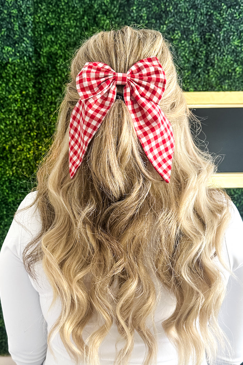 Gingham Gameday Bows - Multiple Colors