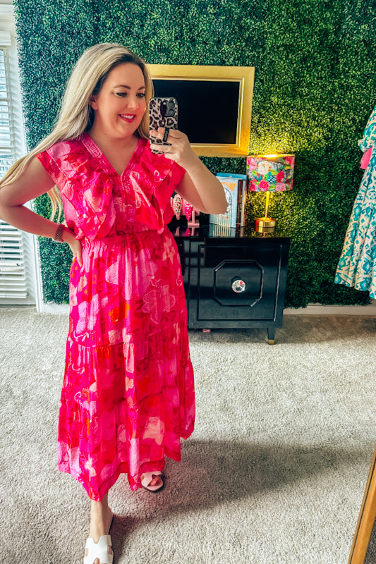 Franny Flutter Sleeve Floral Dress