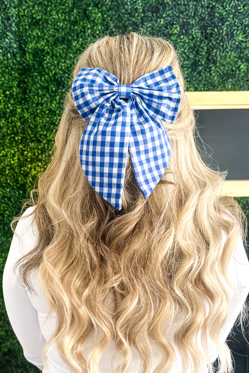 Gingham Gameday Bows - Multiple Colors