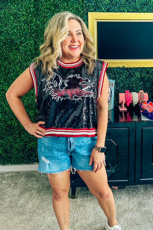 Queen of Sparkles USC Full Sequin Mascot Tank