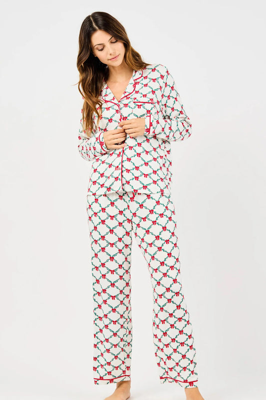 Mary Square Charlotte Pajamas - Lattice Garland