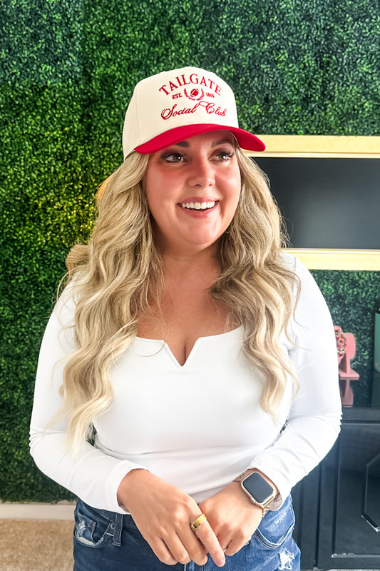 "Tailgate Social Club" Baseball Hat - Red