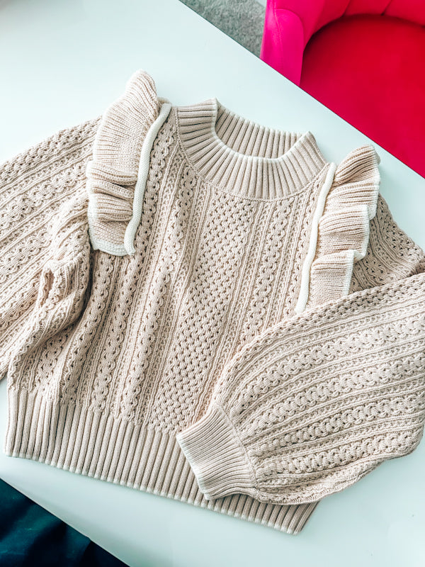 "Something Sweet" Ruffled Sweater