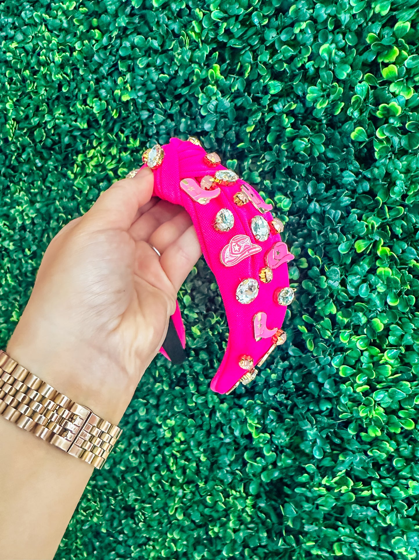 Pink "Rodeo Nights" Knotted Headband