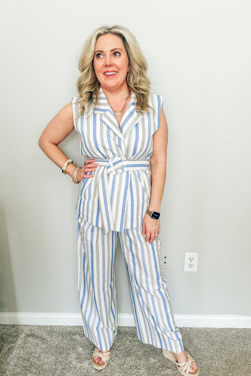The Shoreline Stripe Set by Molly Bracken