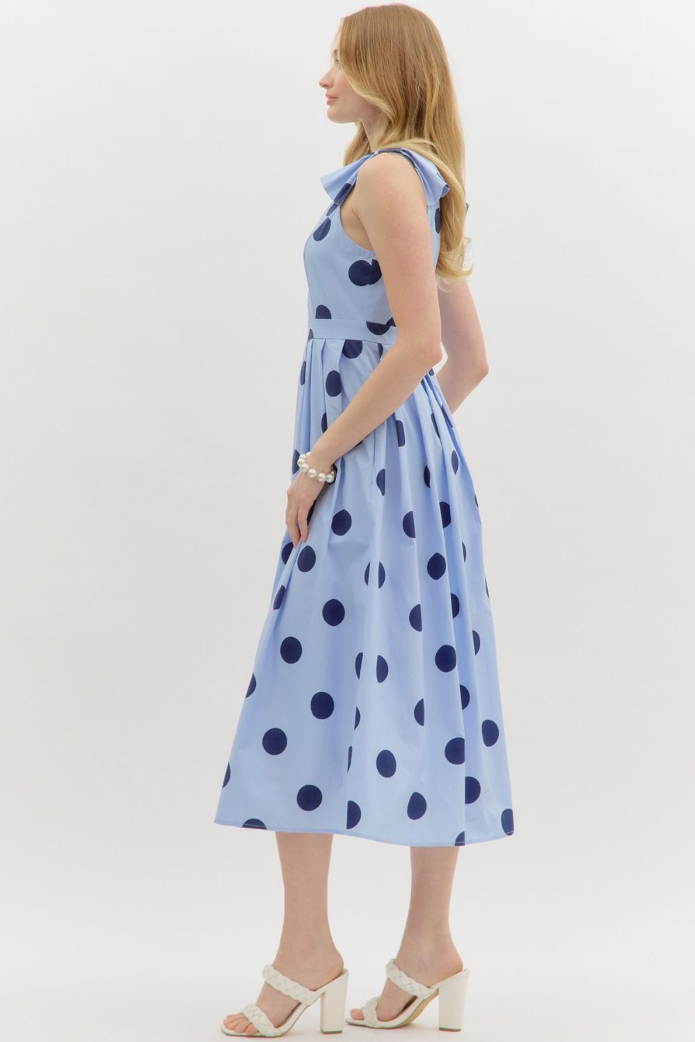 Poppy Polka Dot A-Line Dress