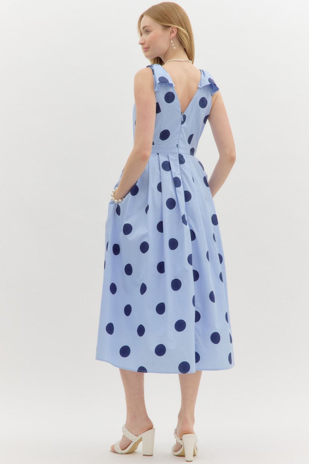 Poppy Polka Dot A-Line Dress
