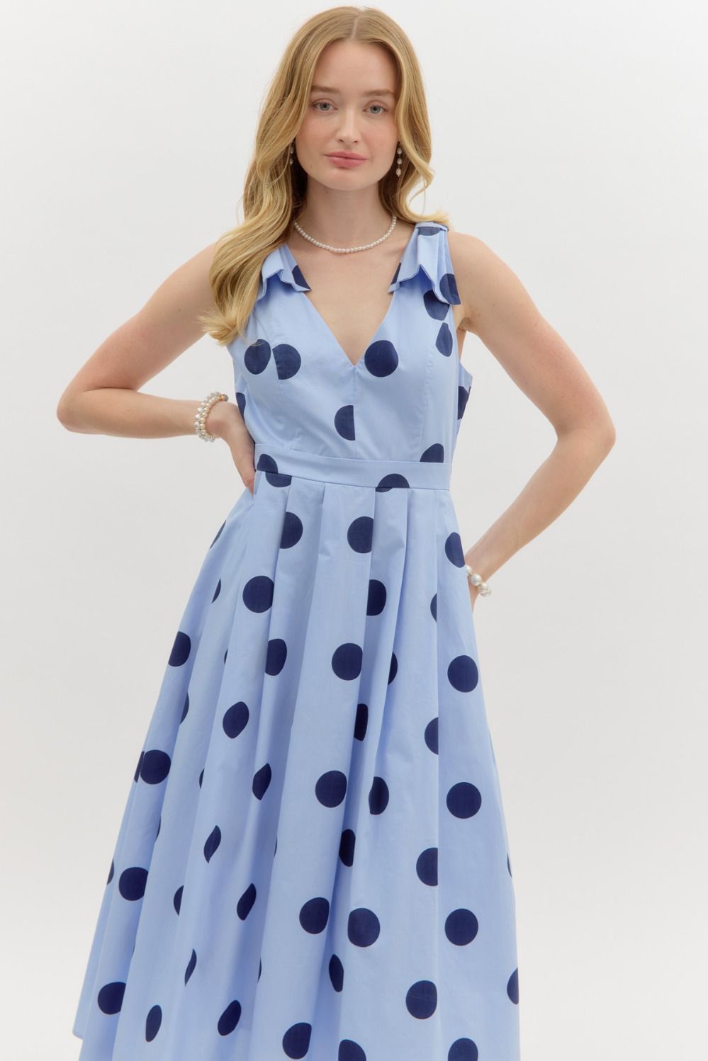 Poppy Polka Dot A-Line Dress