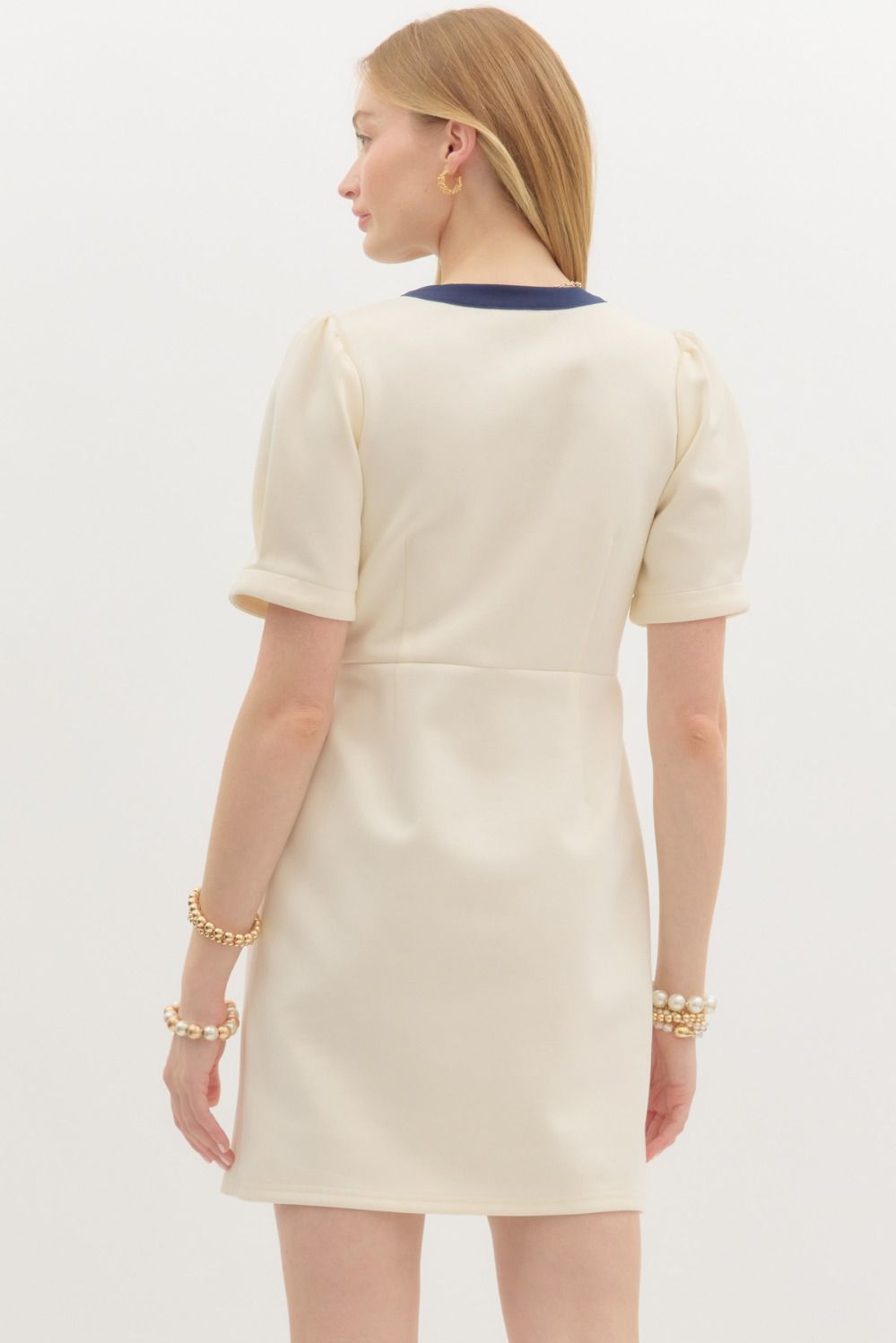 Colette Ivory Button-Up Dress