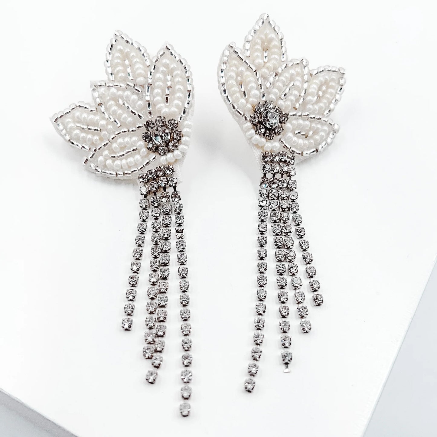 Vintage Floral Silver Earring