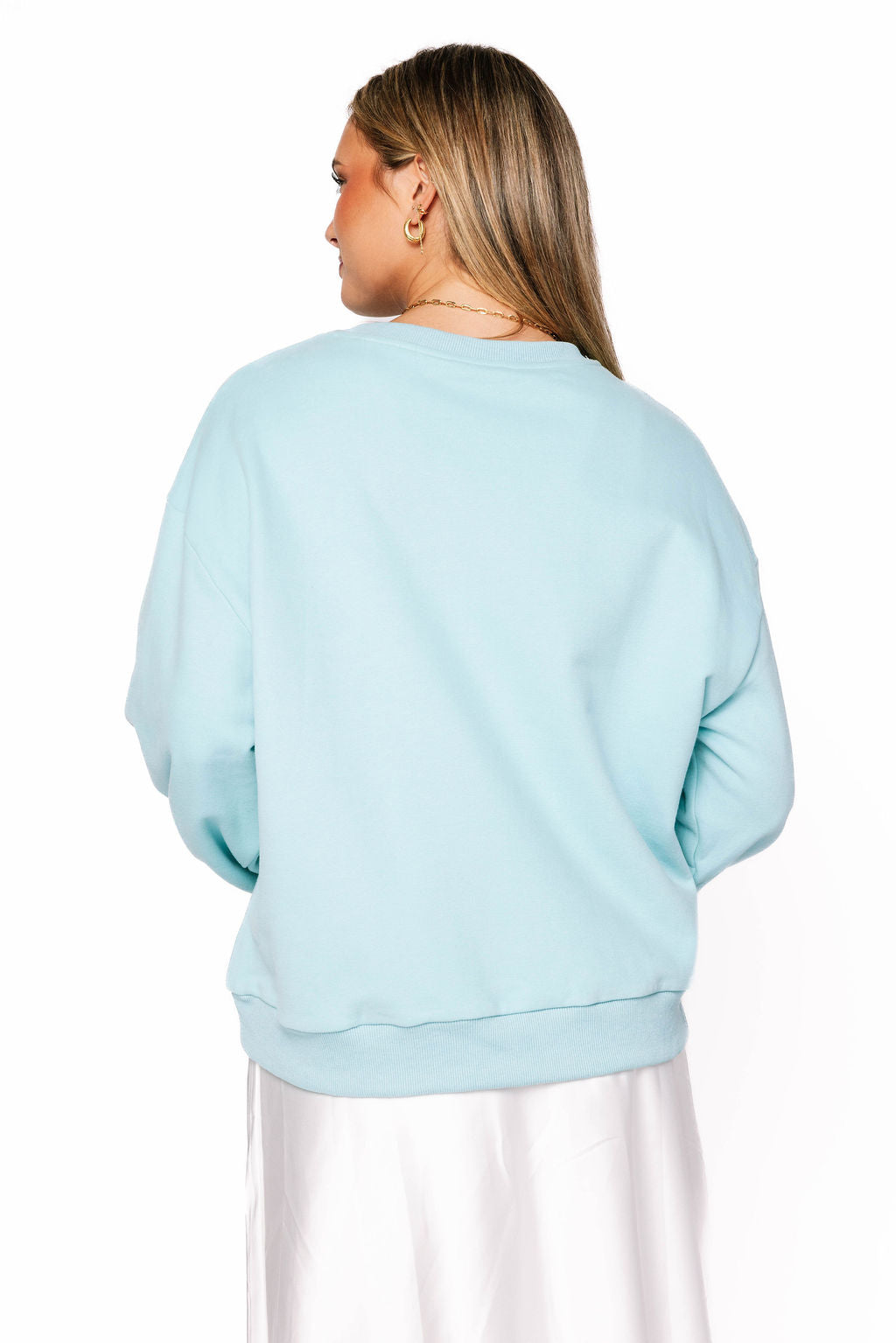 Queen of Sparkles Mint Blue Oyster Platter Sweatshirt