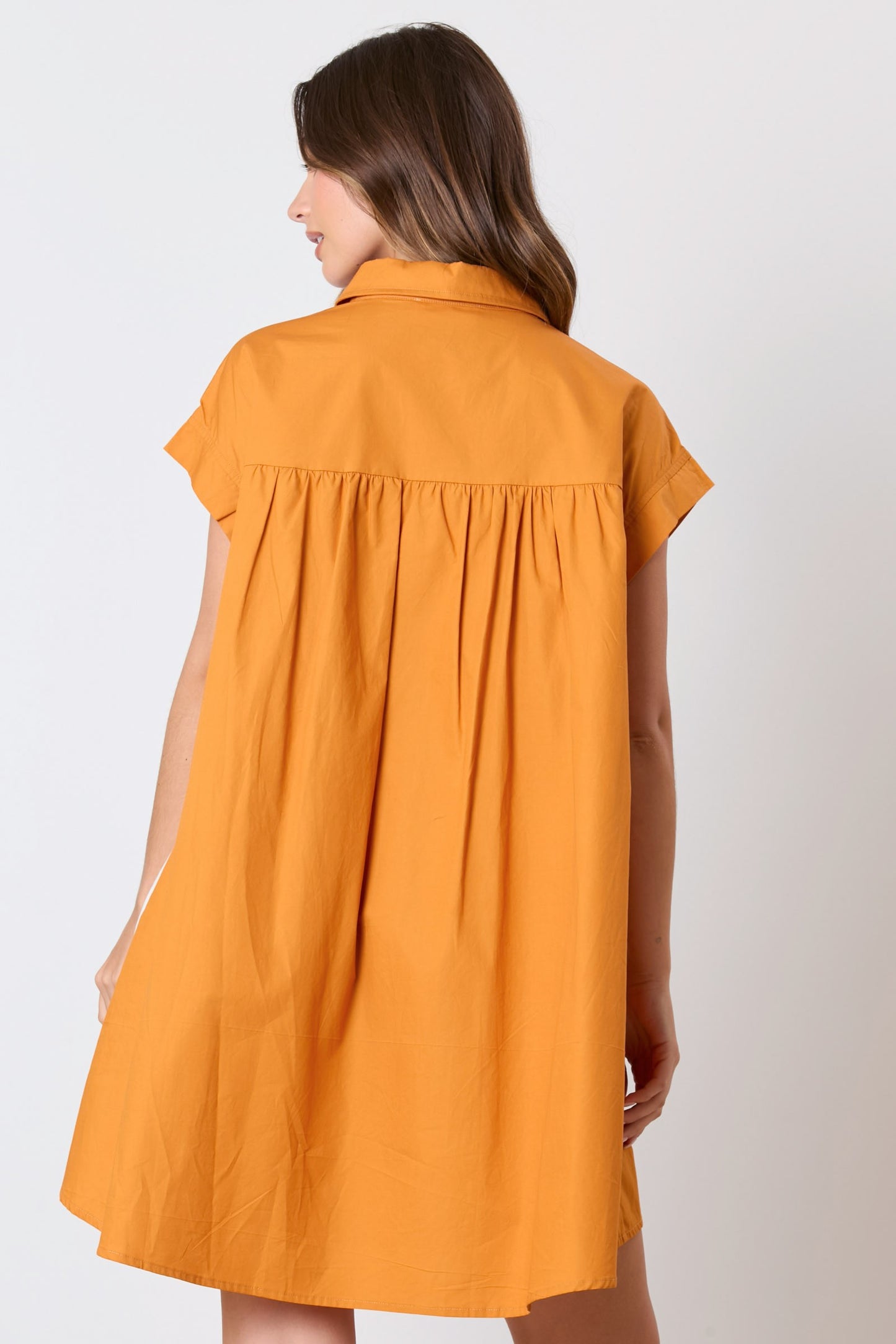 "Morgan" Orange & White Sequin Football Gameday Dress