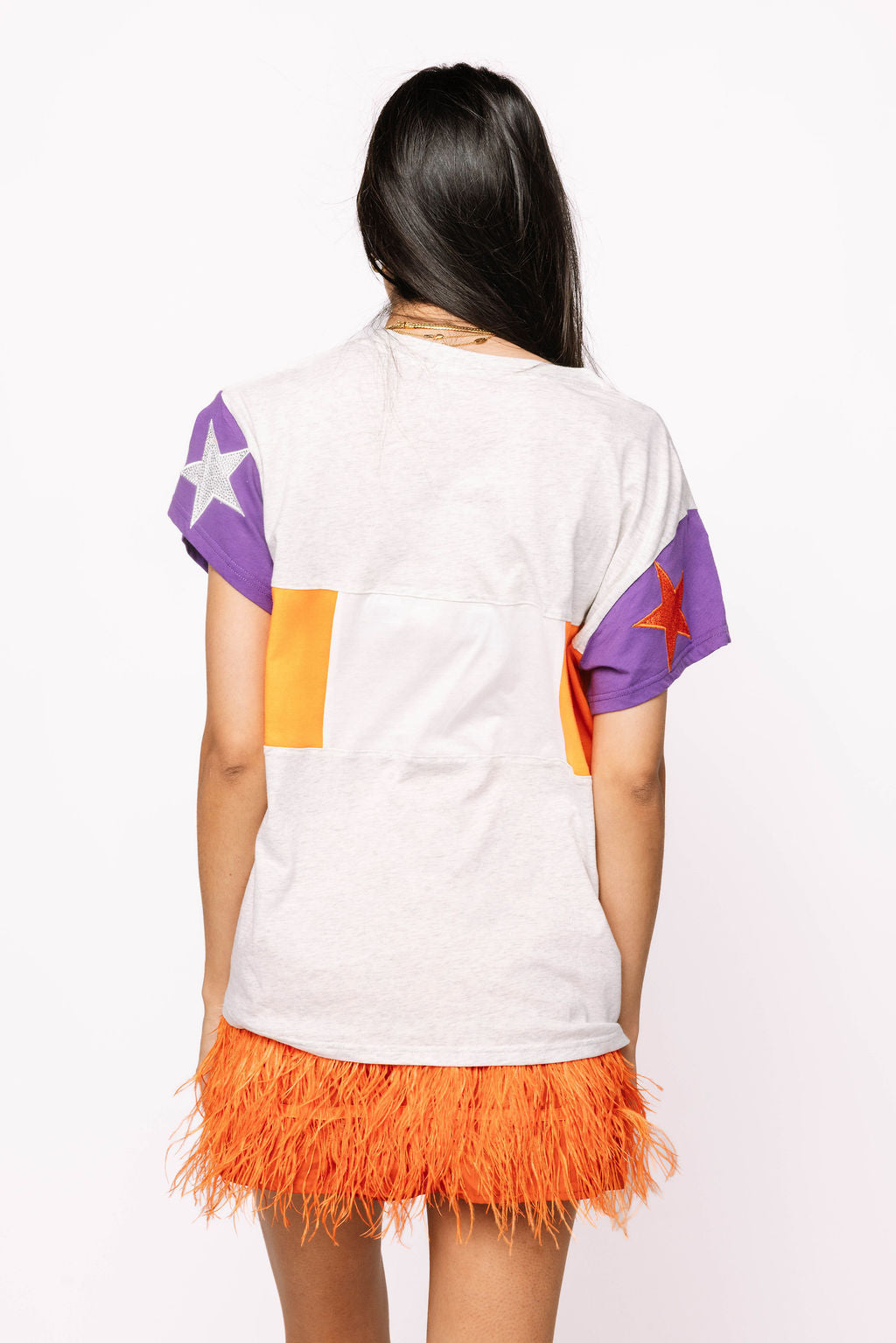 Queen of Sparkles Clemson Vintage Stadium Star Tee