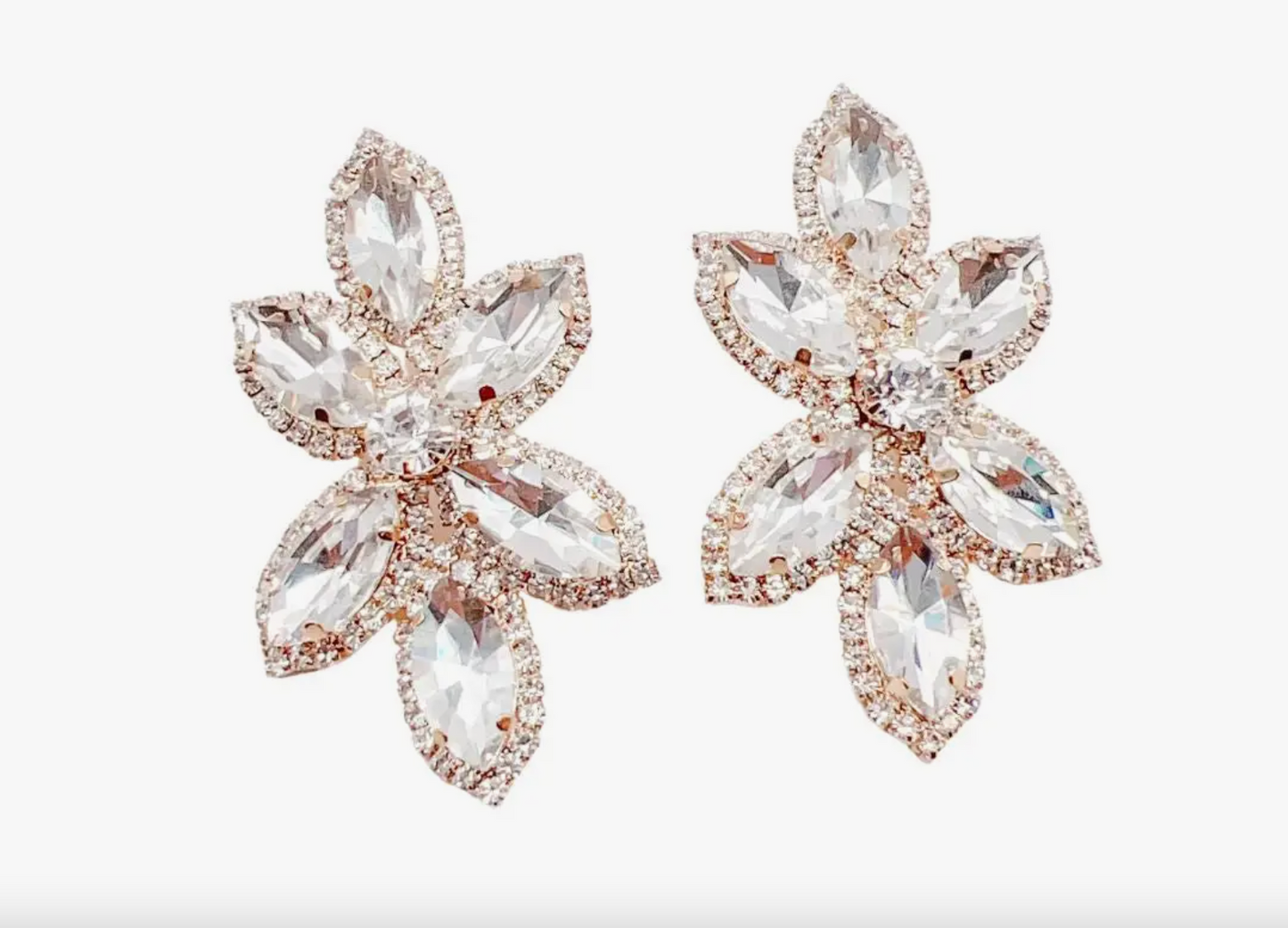 "Glenda" Glam Rhinestone Earrings