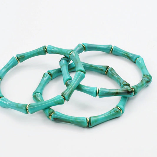 Bamboo Luxe Bangle - Turquoise