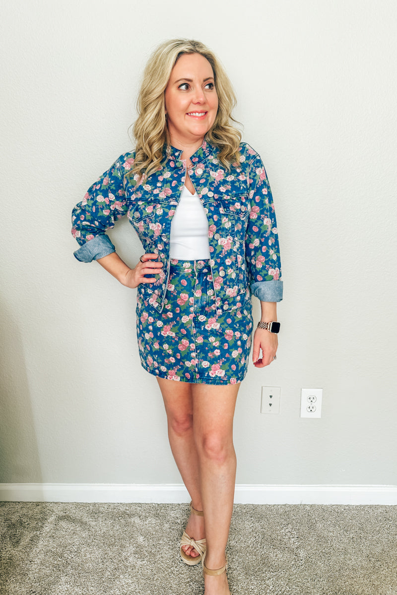 Rambling Rose Denim Jacket by Lili Sidonio