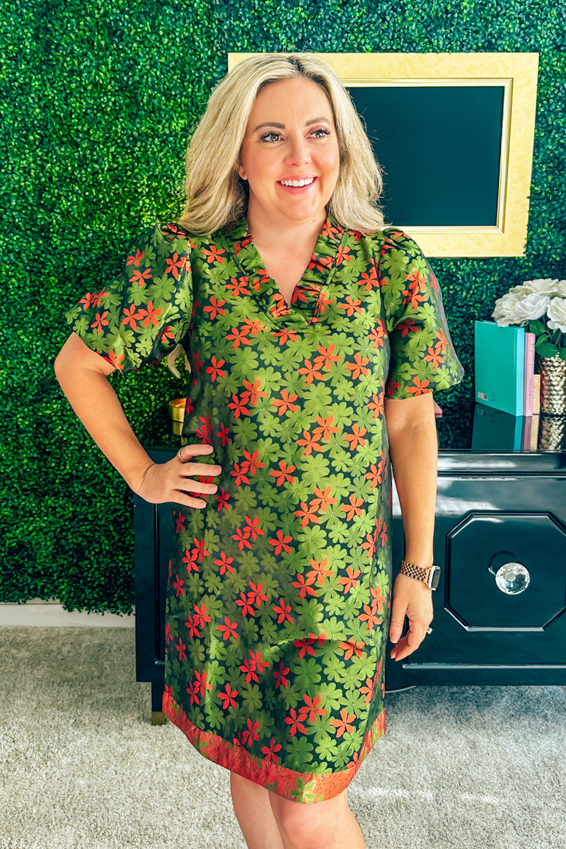 Autumn Ivy Sateen Dress
