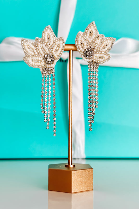 Vintage Floral Silver Earring