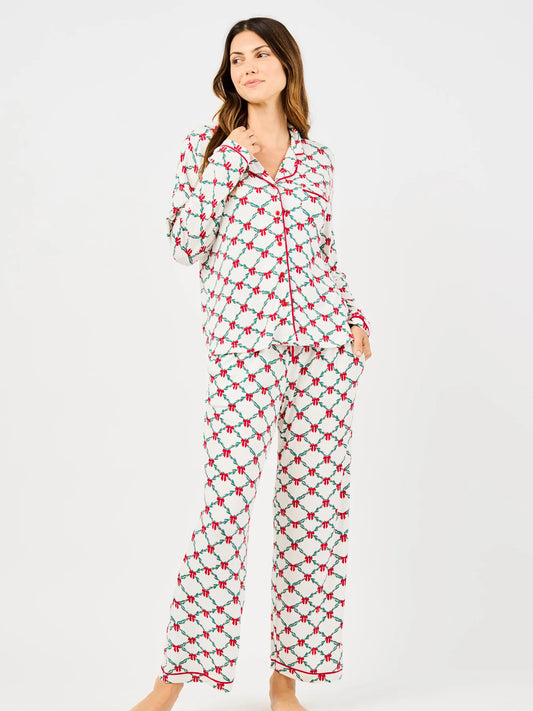 Mary Square Charlotte Pajamas - Lattice Garland