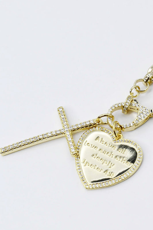 Above All Love Each Other Gold Necklace