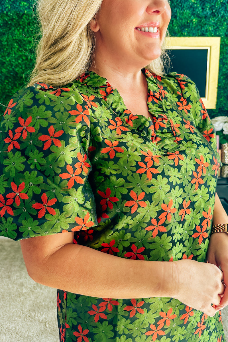 Autumn Ivy Sateen Dress