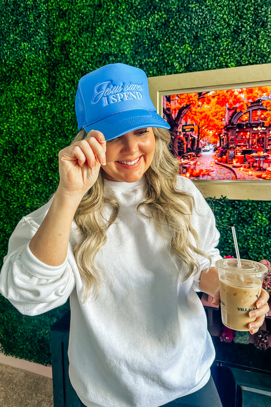 "Jesus Saves; I Spend" Hat