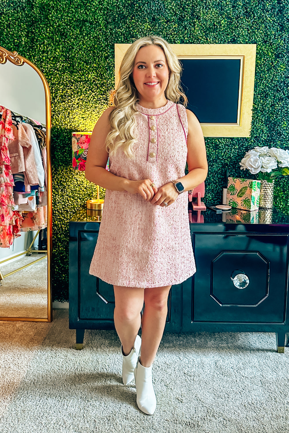 The Pink Parlor Tweed Dress