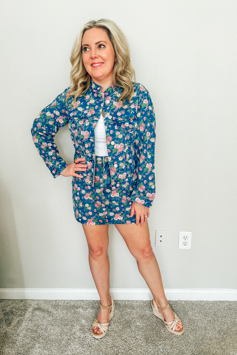 Rambling Rose Denim Jacket by Lili Sidonio
