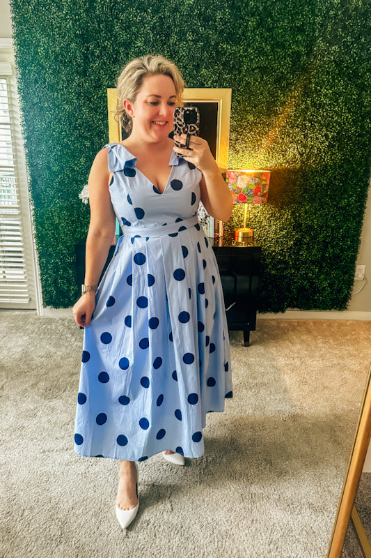 Poppy Polka Dot A-Line Dress