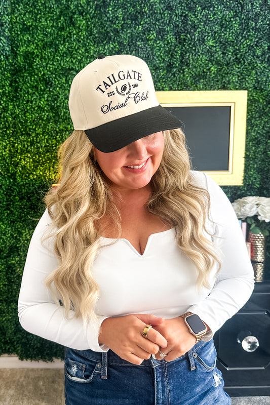 "Tailgate Social Club" Baseball Hat - Black