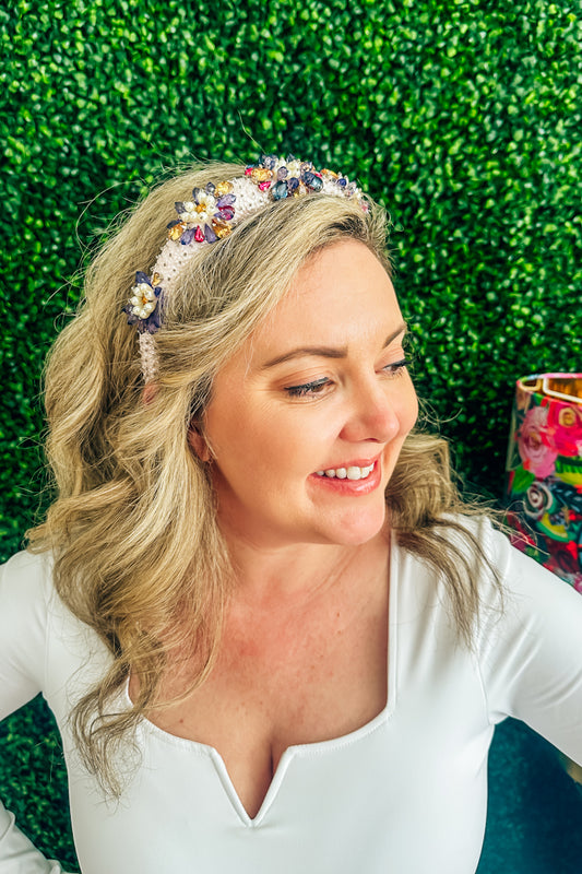 All That Glitters Headband - White