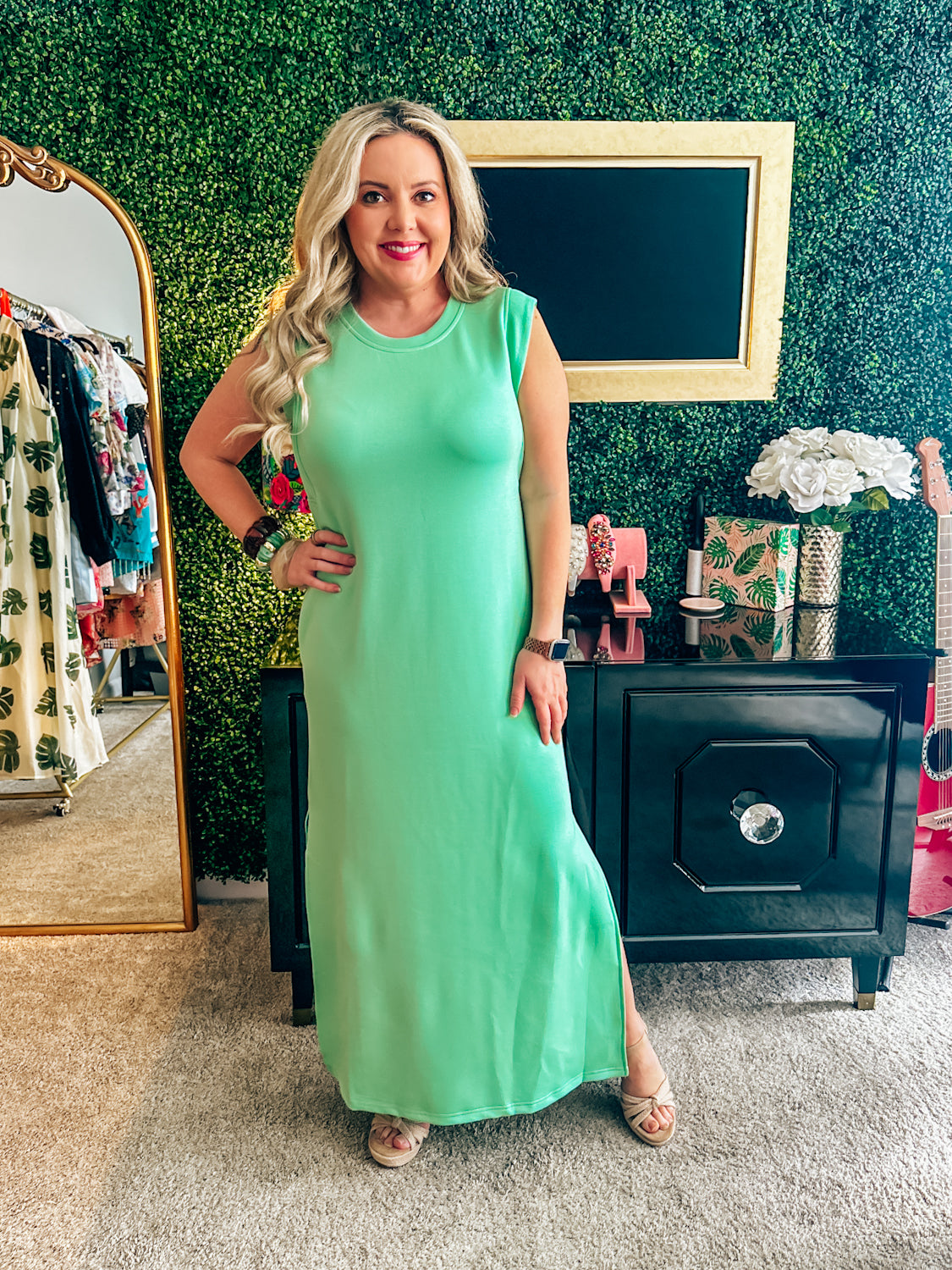 Seaglass Soirée Midi Dress