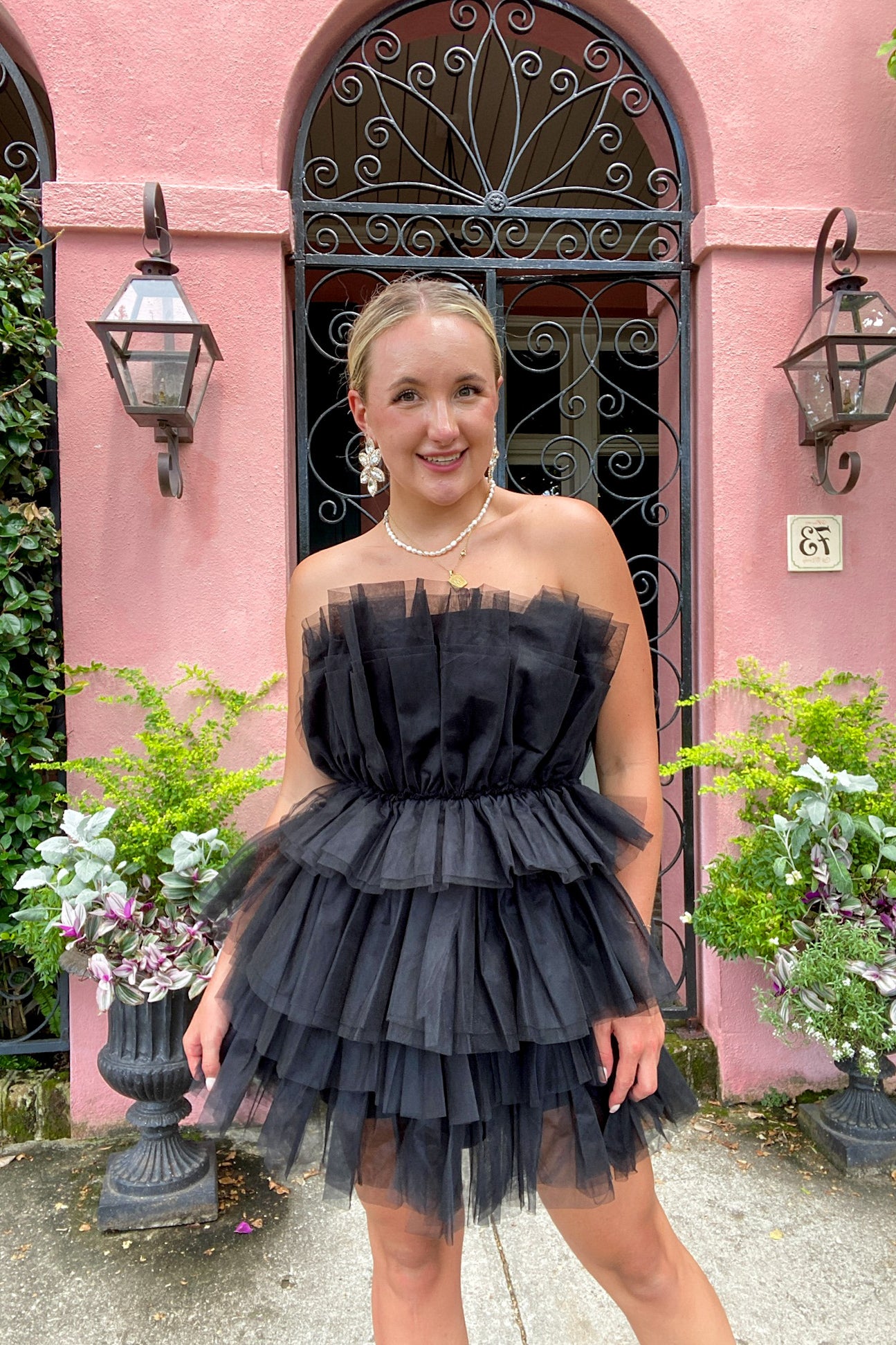 black tiered tulle dress Main Character Small Shade:Pure Essence The Boho Ballerina Tiered 40-off-sale-august Levi's Loose Pleated Work