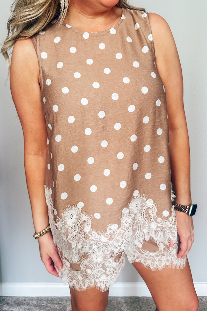 The Darling Dot Lace Two-Piece Set