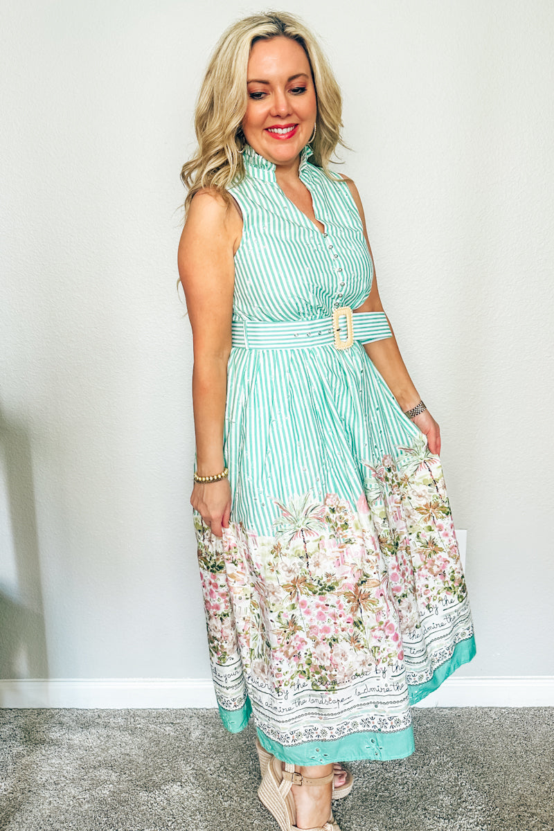 The Riviera Postcard Midi Dress