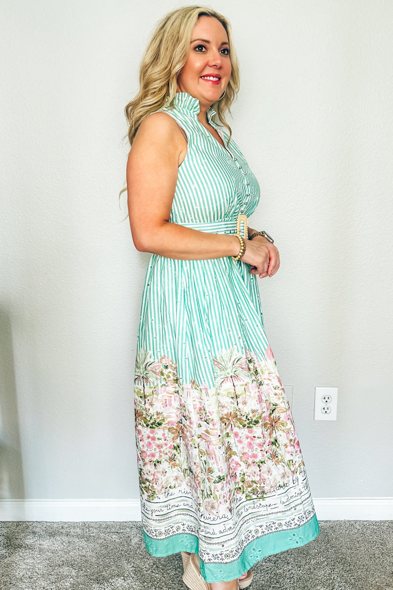 The Riviera Postcard Midi Dress