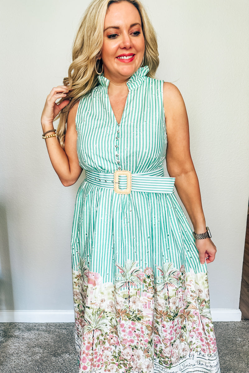 The Riviera Postcard Midi Dress