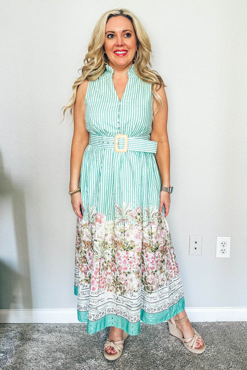 The Riviera Postcard Midi Dress