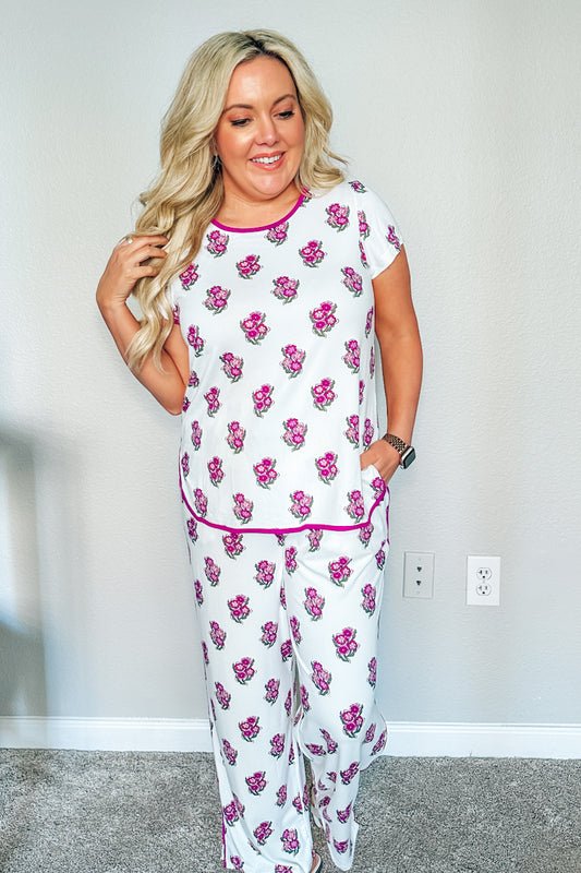 Melody Pajama Set by Mary Square - in "Fable Floral Pink"