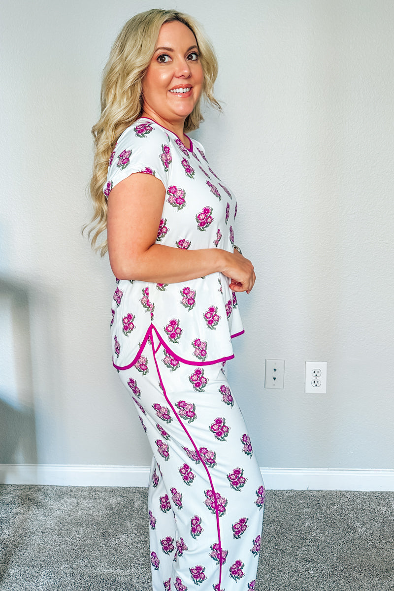 Melody Pajama Set by Mary Square - in "Fable Floral Pink"