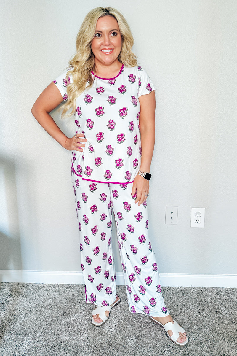 Melody Pajama Set by Mary Square - in "Fable Floral Pink"